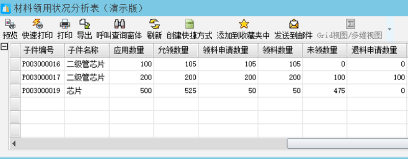 正航機(jī)械生產(chǎn)管理系統(tǒng)-材料領(lǐng)用