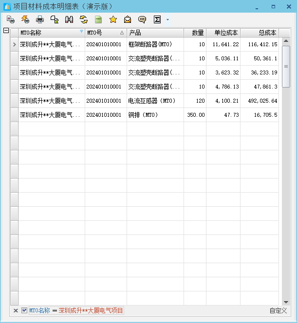 專料成本核算